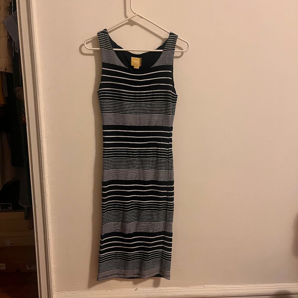 Maeve Navy/White striped Dress xs